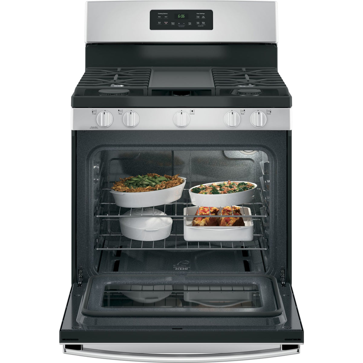 GE Steam Clean Range (JCGBS66SEKSS) Stainless Steel schwartzfurniture