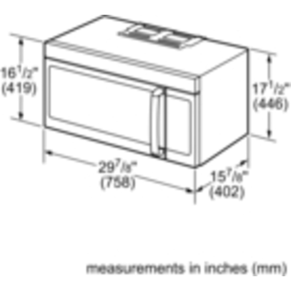 Bosch Over the Range Microwave (HMV8044C) Black Stainless Steel
